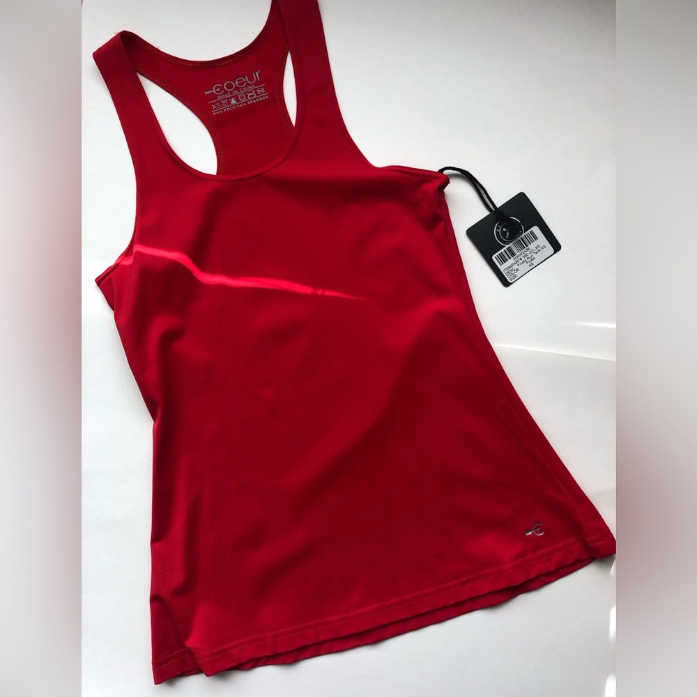 Coeur Women’s Running Tank Top sz XS Frutto Red NWT